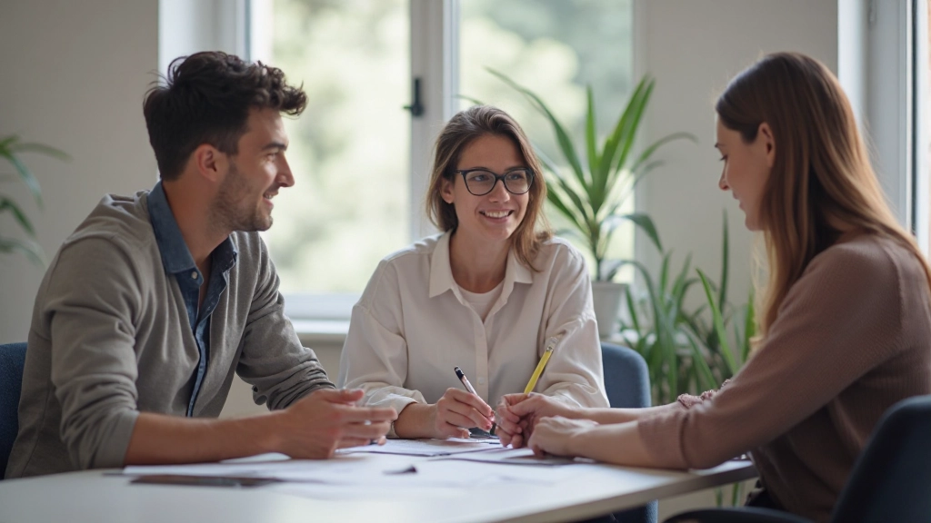 Grupo diverso de adultos em workshop de educação financeira tomando notas e discutindo estratégias